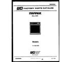 Tappan 11-1159-00-03 cover page- text only diagram