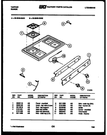 Cooktop parts