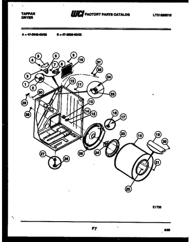 Cabinet and component parts