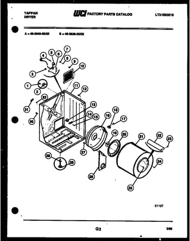 Cabinet and component parts