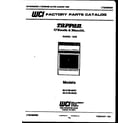Tappan 30-2139-00-01 cover page diagram