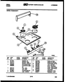Backguard and cooktop parts