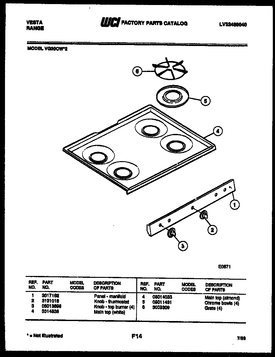 Cooktop parts