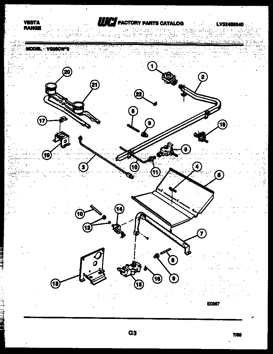 BURNER, MANIFOLD AND GAS CONTROL