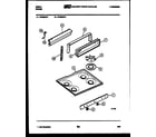 Tappan VP30BW3 backguard and cooktop parts diagram