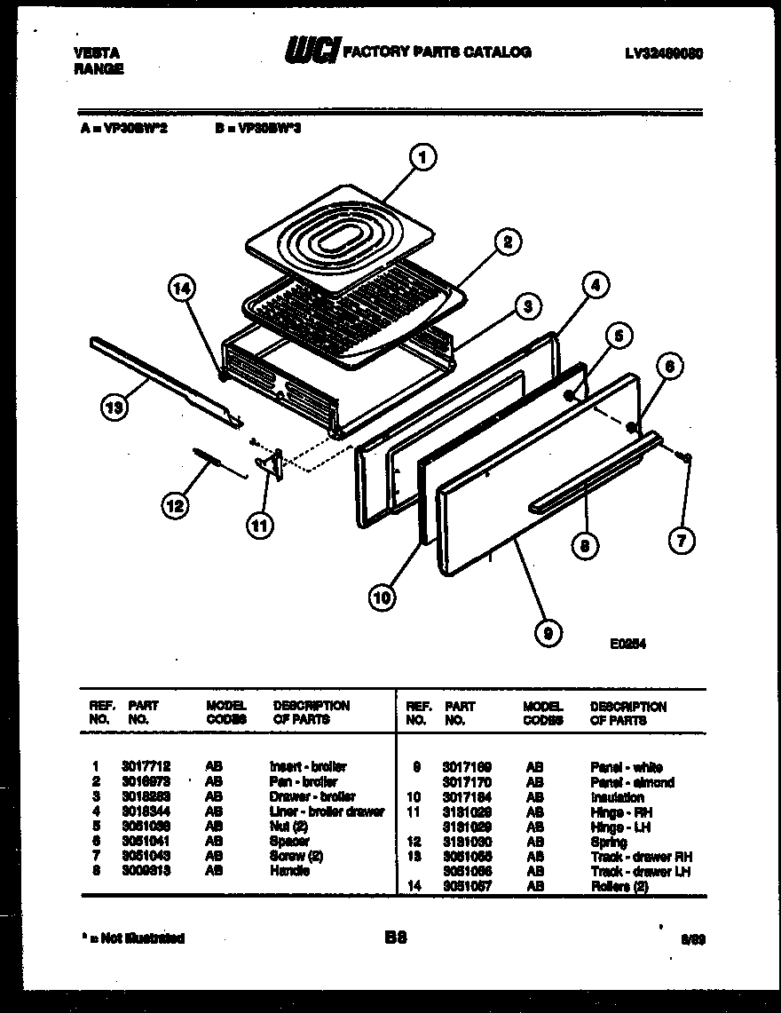 Broiler drawer parts