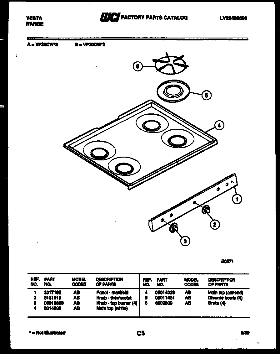Cooktop parts