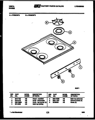 Cooktop parts