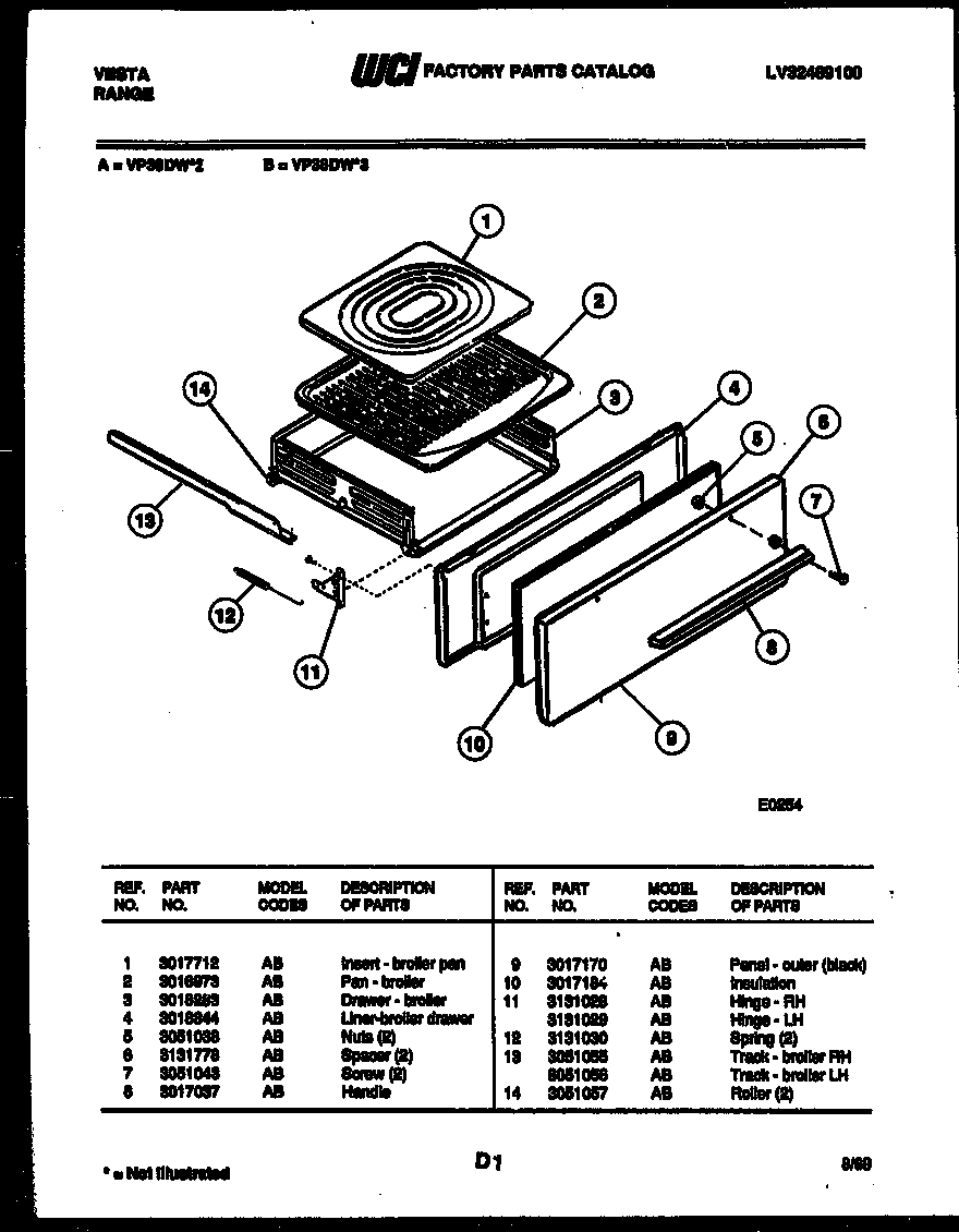 Broiler drawer parts