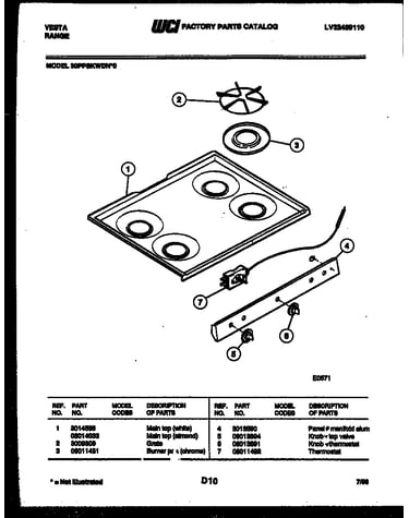 Cooktop parts