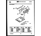 Tappan 24CGMCWBN1 backguard and cooktop parts diagram