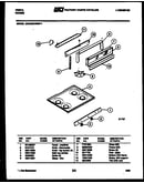 Backguard and cooktop parts