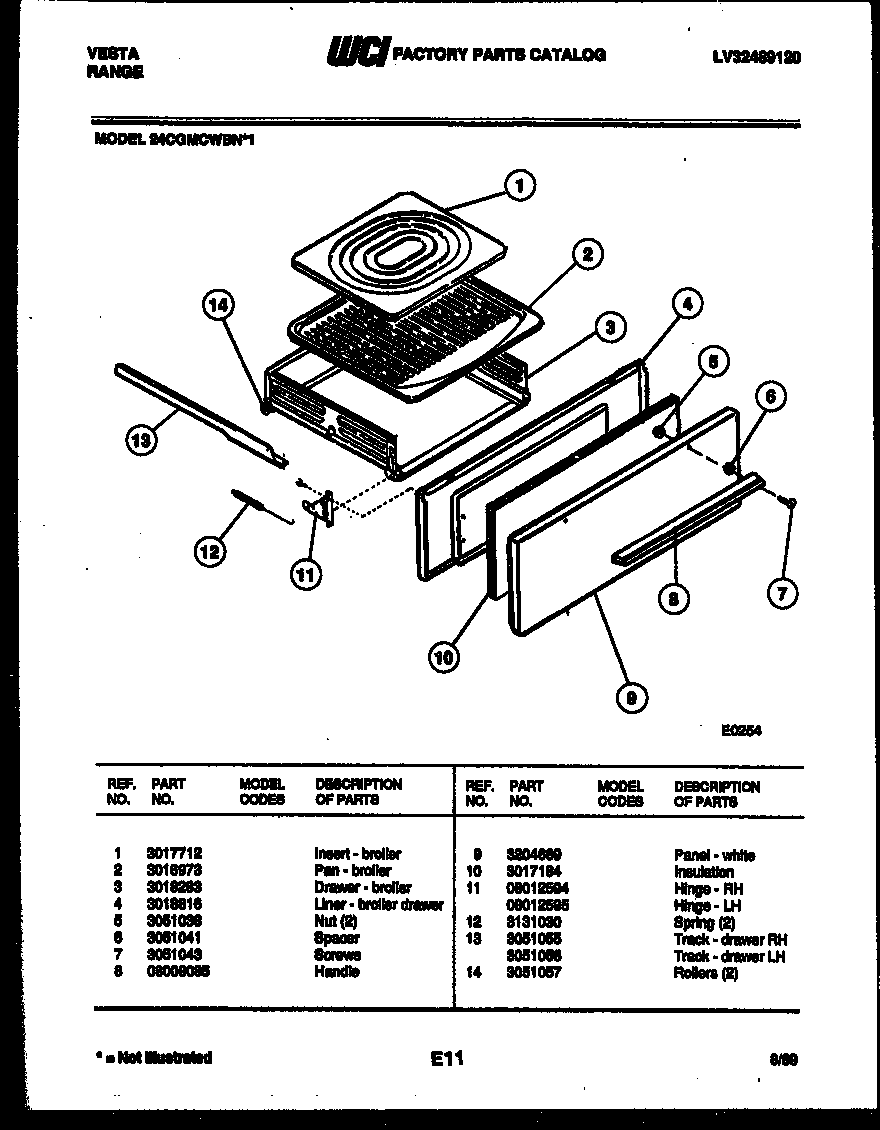 BROILER DRAWER PARTS