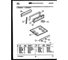 Tappan 30CGMCWBN1 backguard and cooktop parts diagram