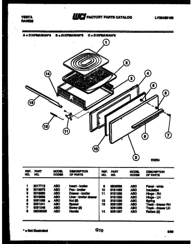 Broiler drawer parts