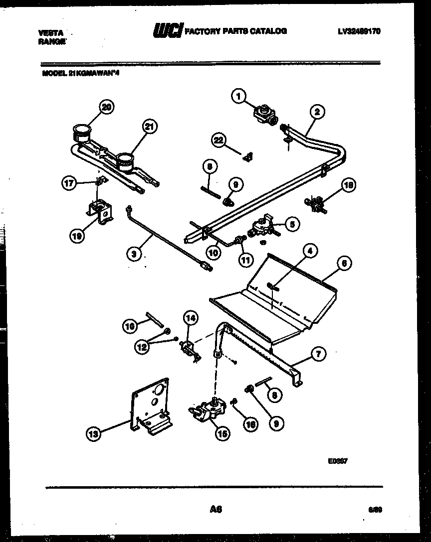 Burner, manifold and gas control