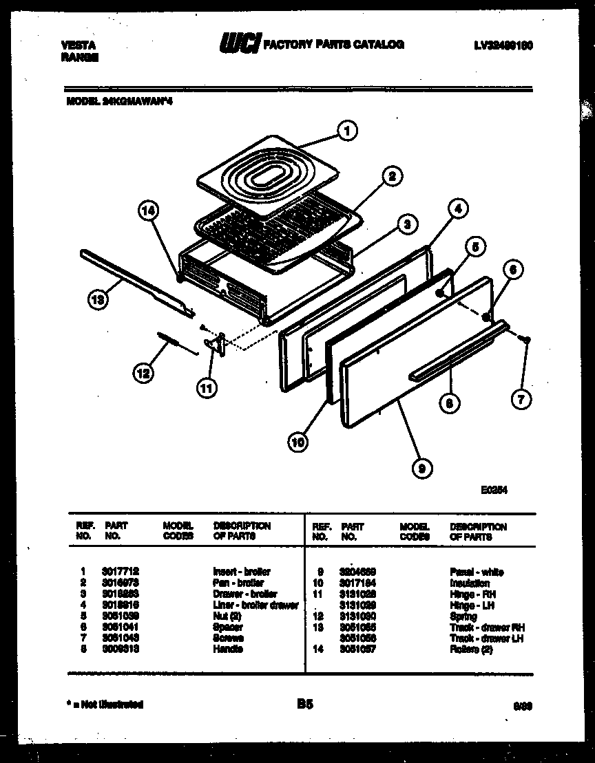 BROILER DRAWER PARTS