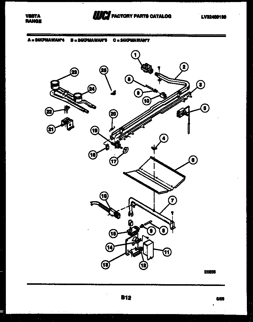 Burner, manifold and gas control