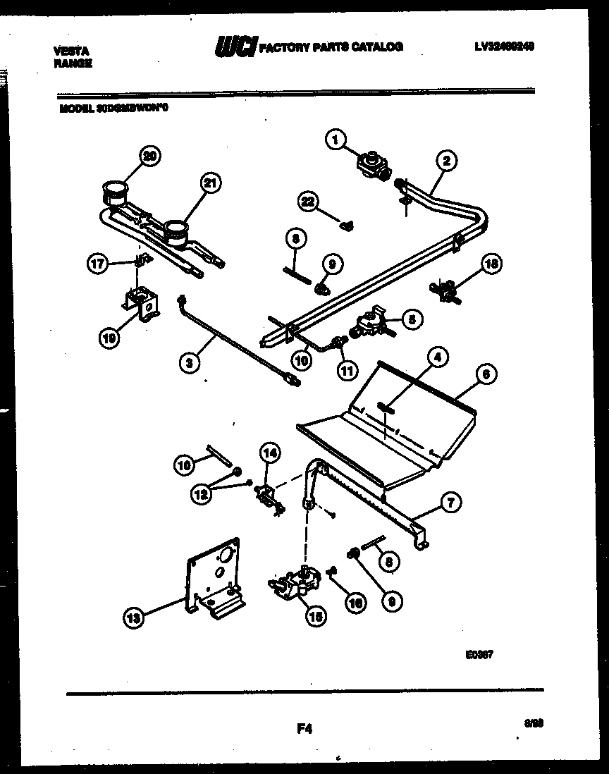 Burner, manifold and gas control