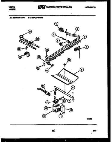 Burner, manifold and gas control