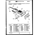Tappan 30-3649-00-03 broiler drawer parts diagram