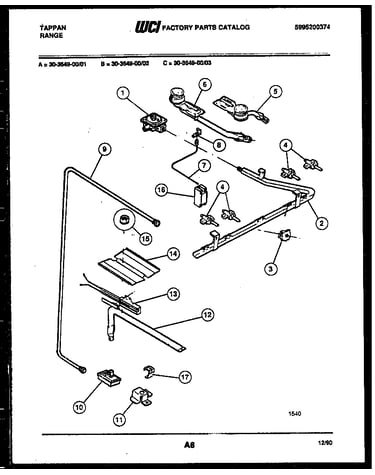 Burner, manifold and gas control
