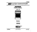 Tappan 36-3052-66-08 cover page diagram