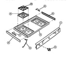 Tappan 30-3989-00-02 cooktop parts diagram