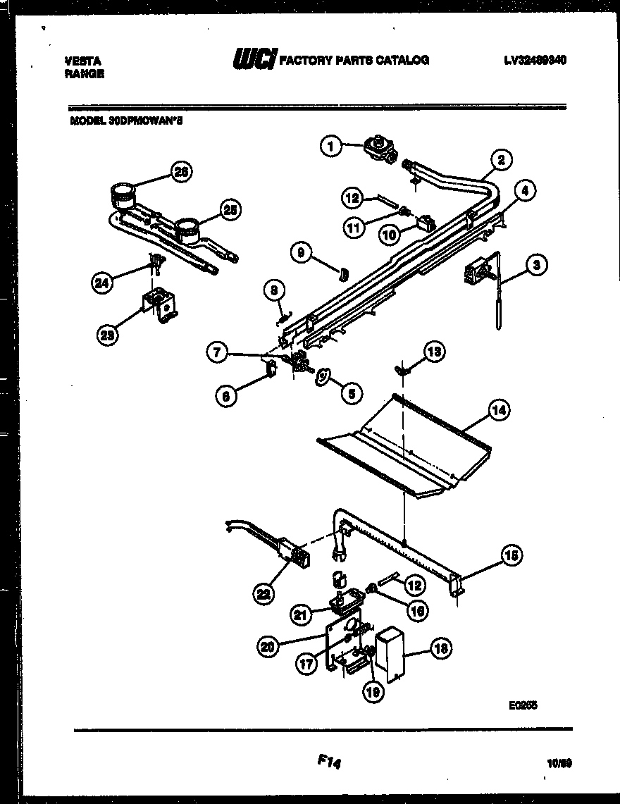 BURNER, MANIFOLD AND GAS CONTROL