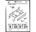 Tappan 30-2119-00-02 cooktop parts diagram