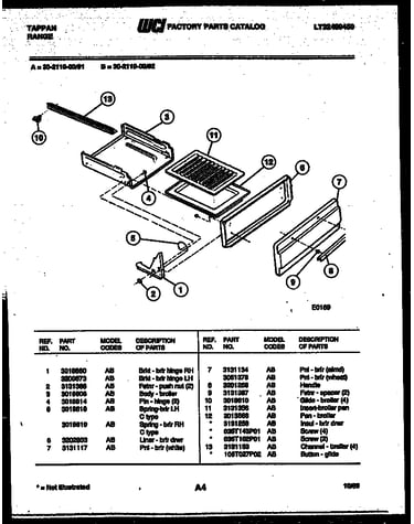 Broiler drawer parts