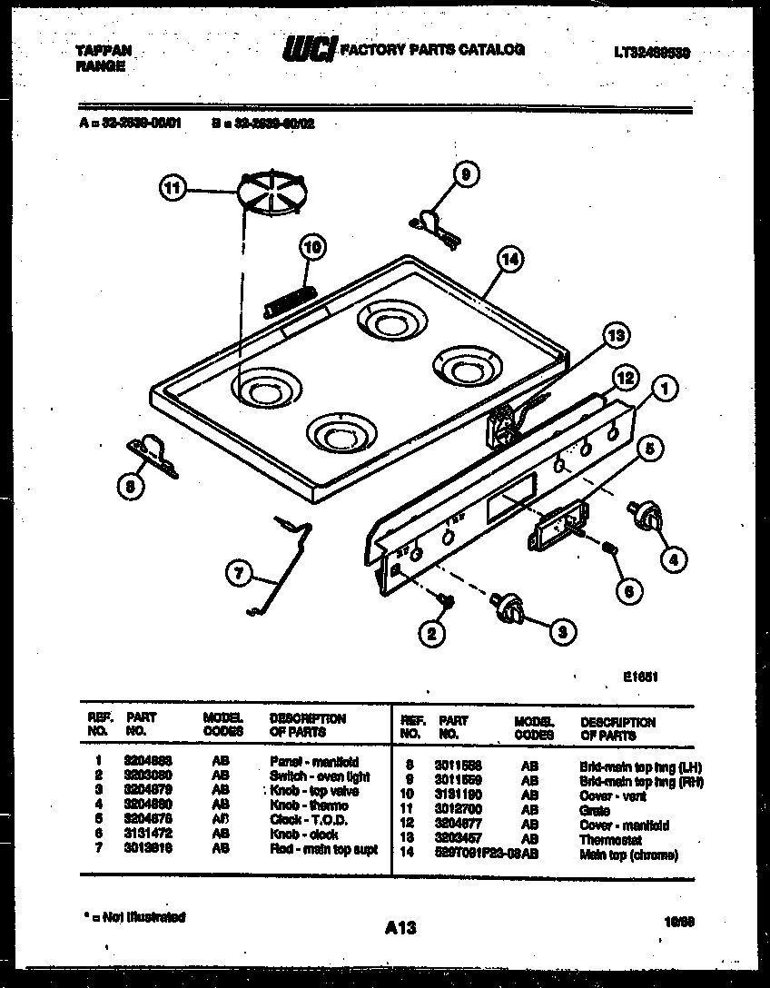 Cooktop parts