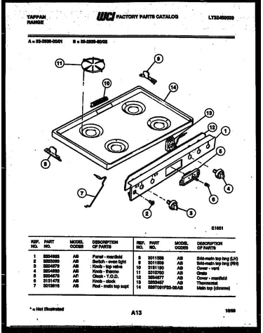 Cooktop parts