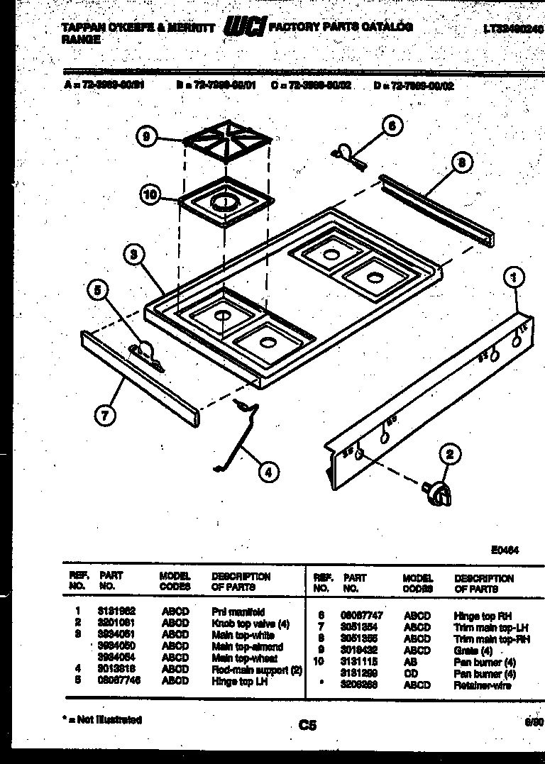 COOKTOP PARTS