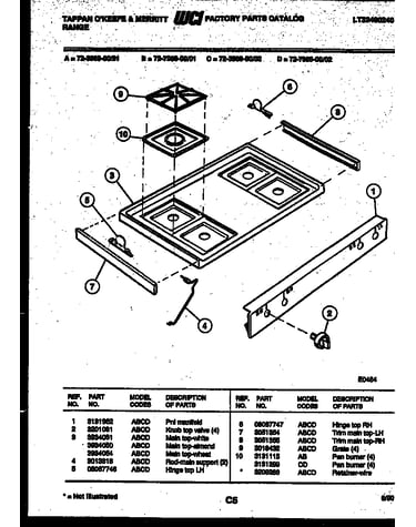 Cooktop parts