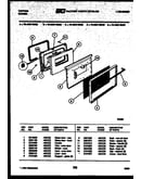 Lower oven door parts