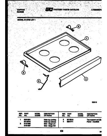 Cooktop parts