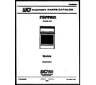 Tappan 30-3979-00-01 cover page diagram