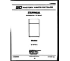 Tappan 95-1997-00-03 cover diagram