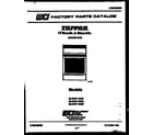 Tappan 32-2757-00-03 cover page diagram