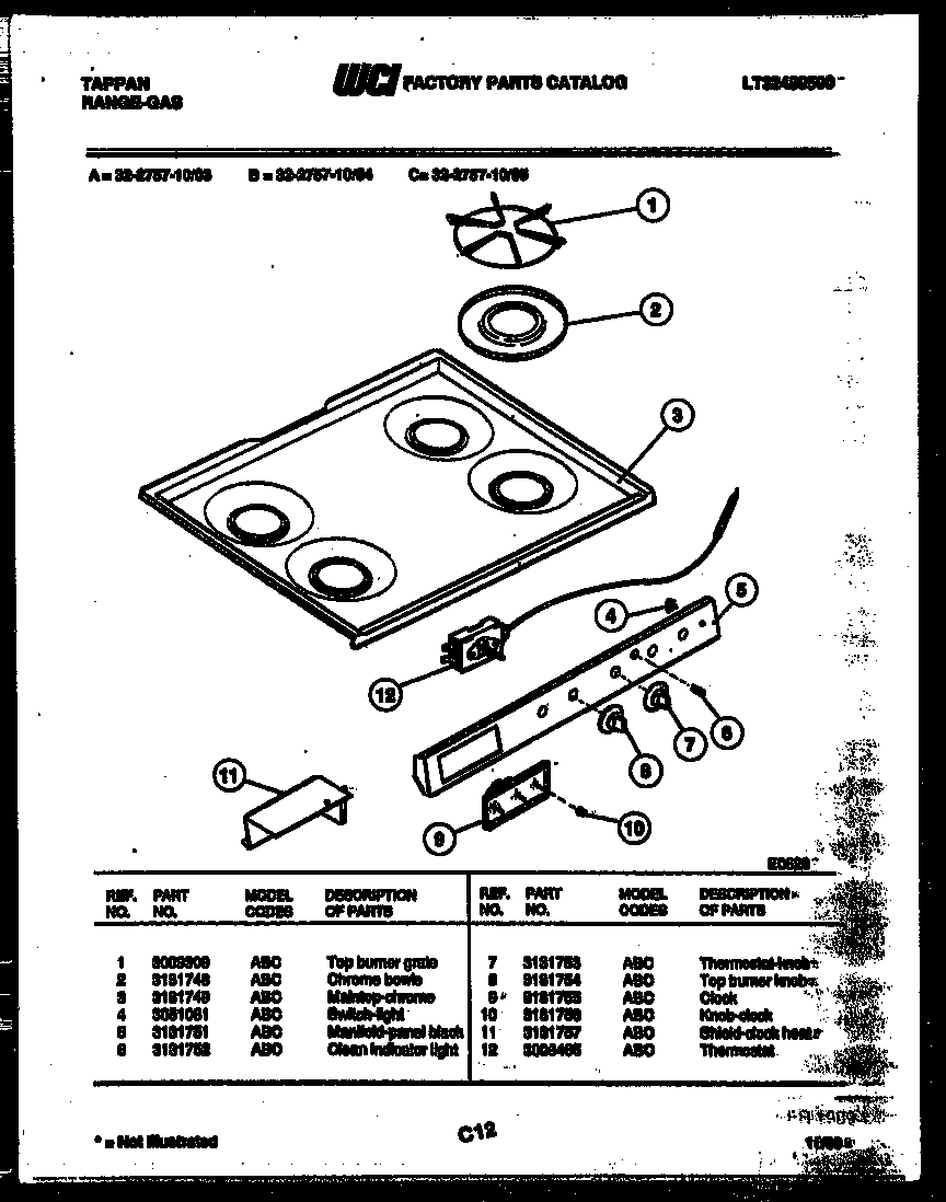 COOKTOP PARTS