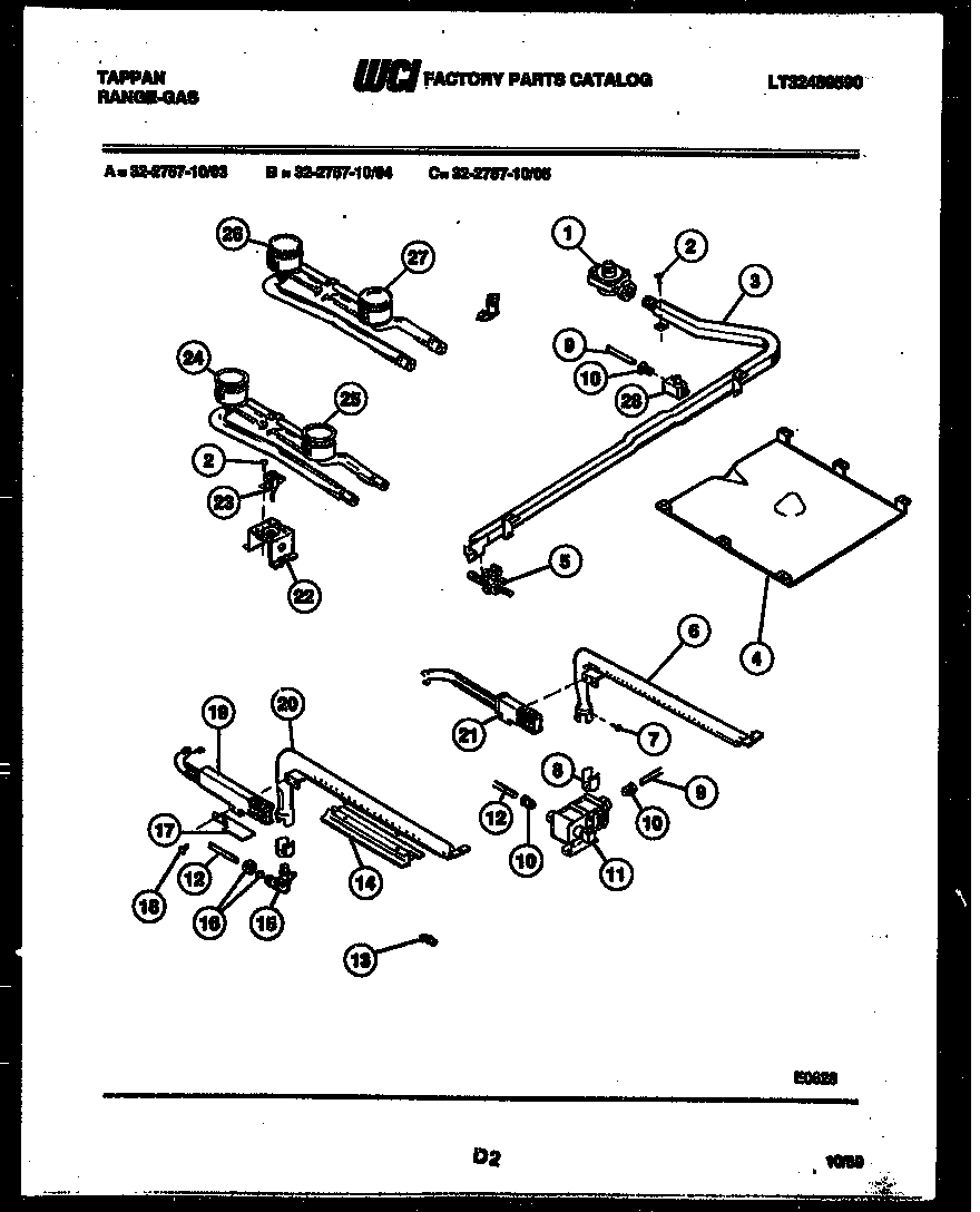 BURNER, MANIFOLD AND GAS CONTROL