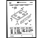Tappan 30-2538-66-05 cooktop parts diagram