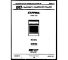 Tappan 30-4989-00-01 cover page diagram