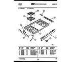 Tappan 30-4989-00-02 cooktop parts diagram
