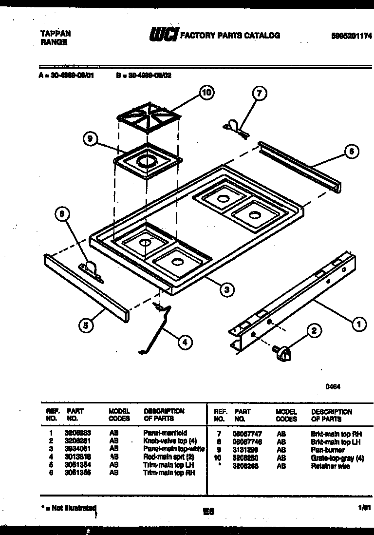 Cooktop parts