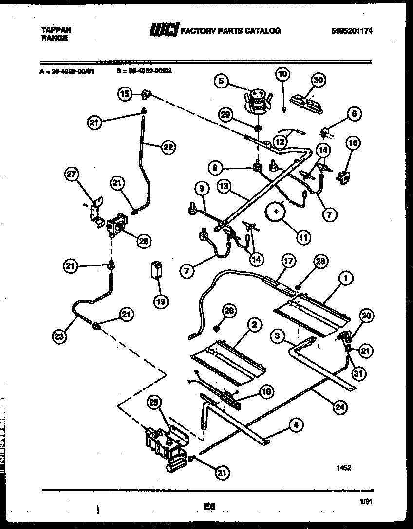 Burner, manifold and gas control