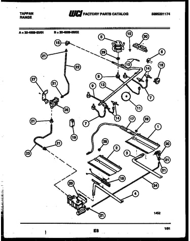 Burner, manifold and gas control