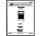 Tappan 30-3988-23-03 cover page diagram