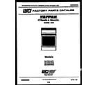 Tappan 30-2759-00-01 cover page diagram